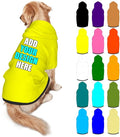 Custom Dog Clothes with Photo Name Logo Personalized Dog Sweaters for Small Medium Large Dogs Breathable Warm, Yellow, S