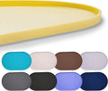 Hubulk 100% Waterproof Silicone Pet Feeding Mat with Raised Edge for Food and Water, Dog Bowl Mats, Cat Bowls Placemat with High Lip Protects Floor for Cats and Dogs (Yellow, 24" L x 16" W)