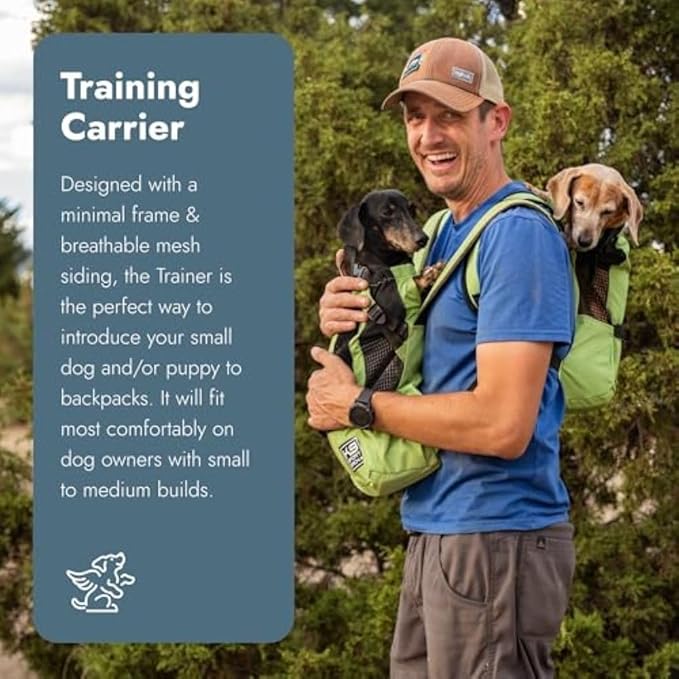 K9 Sport Sack Trainer - Small, Greenery - Ideal for Dogs with 13-16” Back Length - Backpack-Style Training Carrier - Meant for Quick, Non-Strenuous Activities