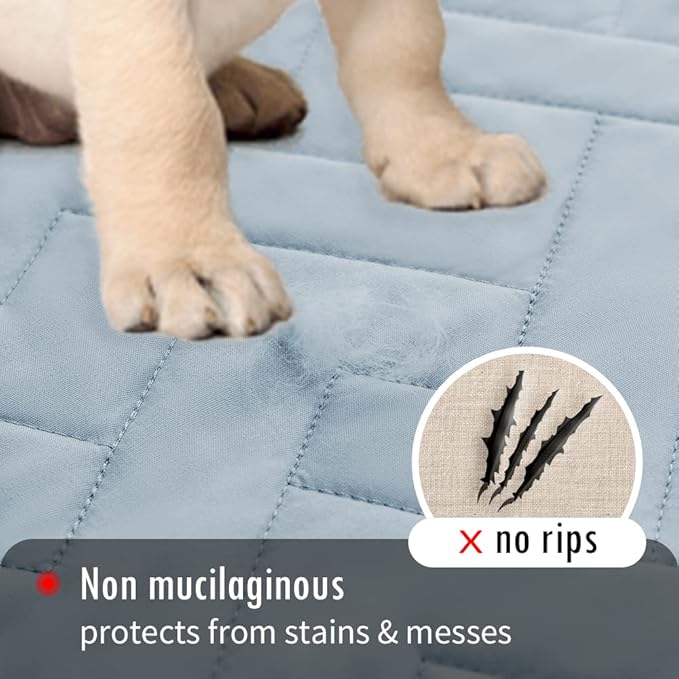 fuguitex Waterproof Dog Bed Cover Couch Cover for Pet Anti-Slip Cat Mat Pet Pad Blanket for Sofa Chair Recliner Bed Furniture Protrctor