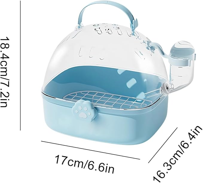 Bird Travel Carrier,PVC Travel Hamster Cage with Water Bottle - Pet Bird Carrying Supplies Spacious Design for Sparrow Macaws Conures Chinchillas Budgies Cockatiels Parakeet Hedgehog