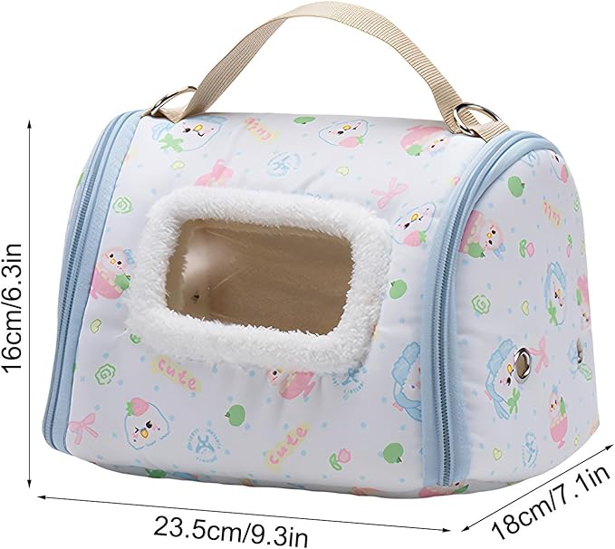 Portable Bird Travel Carrier, Transparent Window Visibility, 23.5x18x16cm, Parrot Transport Box, Parakeet Carrier Bag, Secure Enclosure, Ideal for Parakeet and Small Parrot