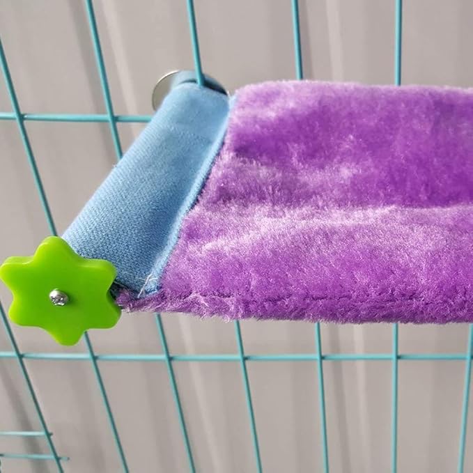 Bird Nest Bed Hammock Toy Hamster Warm Comfortable Hanging House Perch Stand for Parrot Parakeet Cockatiel African Grey Cockatoo Lovebird Conure Finch Chinchilla Rat Gerbil Cage Accessories (S)