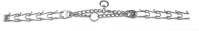 Herm Sprenger Prong Dog Training Collar, 22in x 3.0mm (Neck Size up to 18in) Medium, Ultra-Plus Chrome Plated Steel Pet Pinch Anti Pull Collar for Dogs Made in Germany