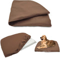 Dog Bed Cover Waterproof Replacement Machine Washable Covers for Dog Bed Heavy Duty Scratch Resistant Mattress Protector Pet Bed 36x27 Inch Brown Cover Only