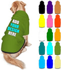 Custom Dog Clothes with Photo Name Logo Personalized Dog Sweaters for Small Medium Large Dogs Breathable Warm, OliveDrab, M