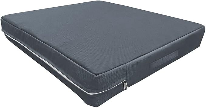 Dog Bed Cover for 36" L 27" W 3" H - 600D Oxford Waterproof with Zipper and Carry Handle - Washable, Cover Only (Gray)