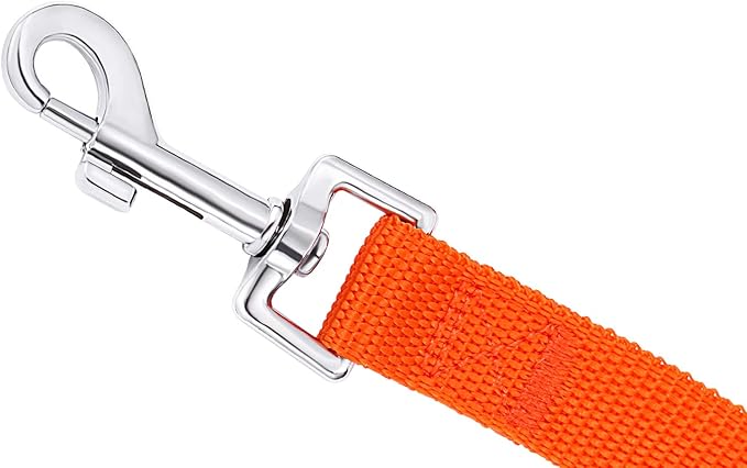 AmaGood Dog/Puppy Obedience Recall Training Agility Lead-15ft 20ft 30ft 50ft Long Leash-for Dog Training,Tie Out,Play,Safety,Camping (30 feet, Orange)