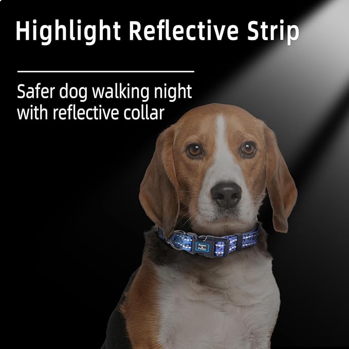 Roses&Poetry Small Dog Collar, Cute Leopard Style Adjustable Reflective Puppy Collars Durable Pet Collars for Small Medium Large Dogs(Violet-Leopard S)