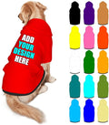 Customized Dog Hoodie with Name Logo Personalized Text Soft & Warm for Puppy Sweatshirt Hooded for Small Medium Large Dogs Girl/Boy Cats/Kitten, Red, L