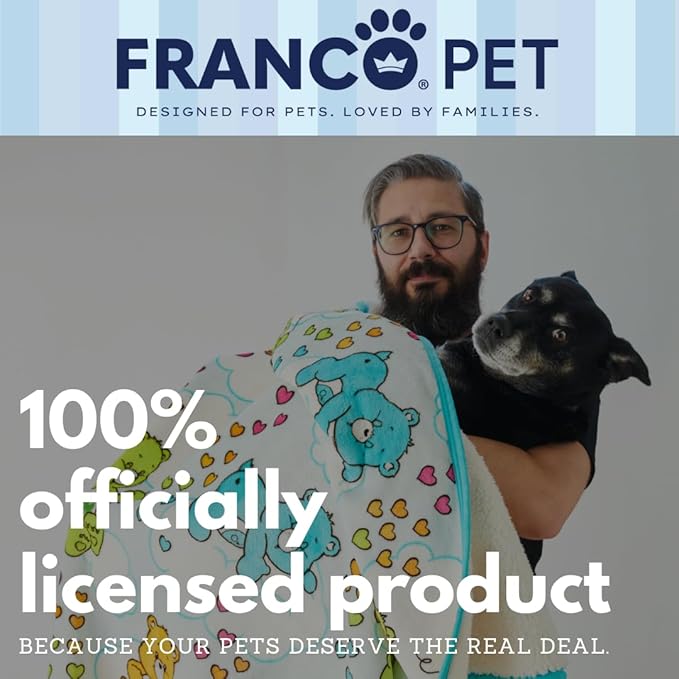 Franco Pet Care Bears Super Soft Cozy Waterproof Sherpa-Backed Blanket Throw for Medium Dogs, Couch/Bed/Car, 40x50 (Officially Licensed Product)