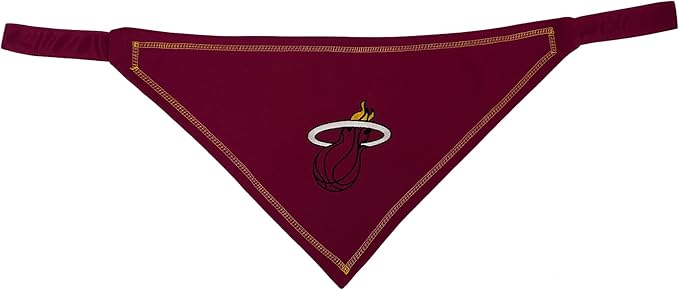 Pets First NBA Miami Heat TIE Bandana, Size Large/X-Large. Dog Bandana Scarf Bib for Pet Cat Dog. The Ultimate Game-Day, Party Bandana