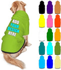 Customized Dog Hoodie with Name Logo Personalized Text Soft & Warm for Puppy Sweatshirt Hooded for Small Medium Large Dogs Girl/Boy Cats/Kitten, YellowGreen, S