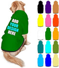 Customized Dog Hoodie with Name Logo Personalized Text Soft & Warm for Puppy Sweatshirt Hooded for Small Medium Large Dogs Girl/Boy Cats/Kitten, Green, XXL