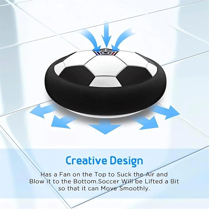 Ivieicip Active Gliding Disc - 2023 New Light up Indoor Soccer Ball Games Rolling for Dogs, Interactive Automatic Self Moving Dog Toys, Flying Saucer Aggressive Chewers (Silent)