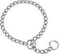 TagME Chain Choke Collar for Dogs, Adjustable Weather Proof Necklace for Large Dogs, Alloy Steel Pet Training Collar