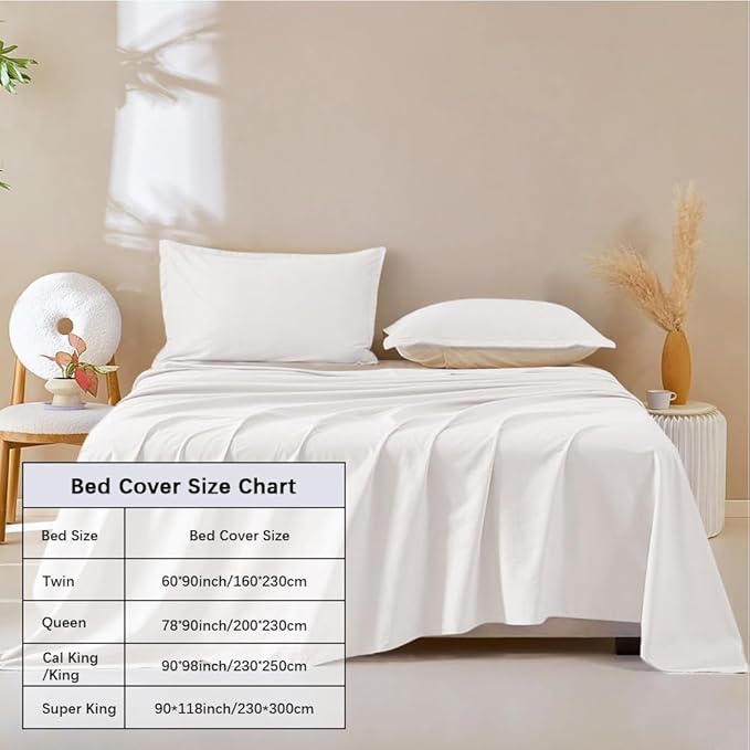 DUJUIKE Waterproof Bed Cover for Dog and Cats,Pet Hair Resistant Bed Sheet Cover, Protective BedLinerCover with 100% Waterproof Breathable Thin Fabric (White, Super King 90 * 118 inch)