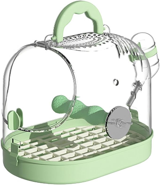 Easy to Carry Bird Cage with Watering Bottle High Ventilated Carriers Travel Cage for Outdoor Portable Hamster Carriers Travel Birdcage