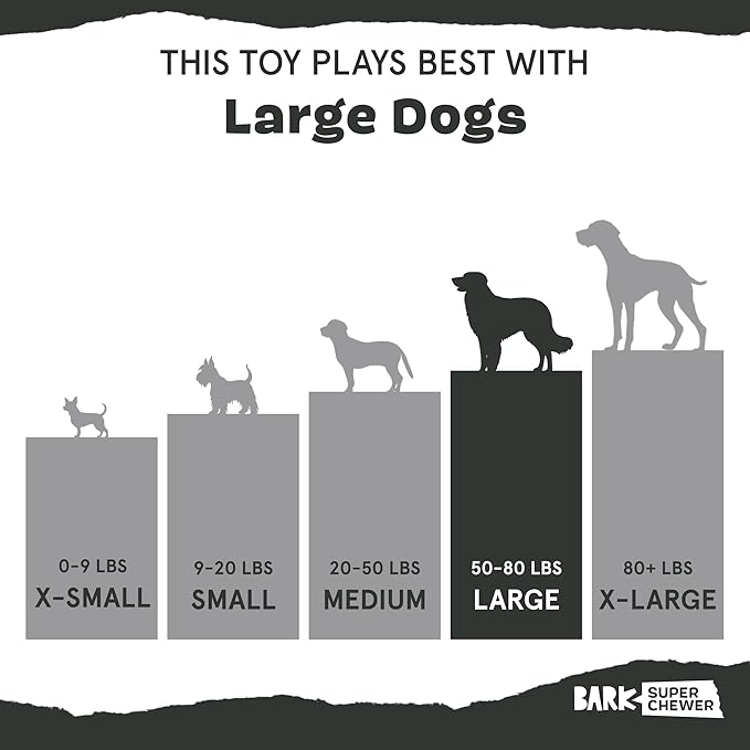 Barkbox Super Chewer Tough Dog Chew Toys for Aggressive Chewers, Dental Stimulating (Turkey - Large)