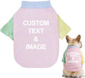 Custom Dog Shirt,Personalized Pet Apparel with Name Text Photo Image,Lightweight Breathable Puppy Kitten Cotton Vest for Small Medium Large Dogs Cats,Puppy Gift (Dopamine Pink, Large)