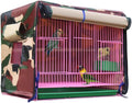 MANON ROSA Bird Cage Cover - Lightproof Birdcage Covers Nighttime- Ideal for Parrots Cockatiels Parakeets Cockatoos Lovebirds Finches Budgerigars Conure (M(15.7" Lx11.8 Wx11.8 H),Camouflage)