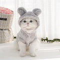 Selena Cat Bunny Ears Costume Cute Dog Kitten Hoodies Sweater Rabbit Ears Puppy Pet Apparel (Medium,Gray)