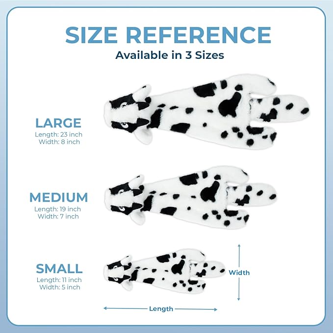 Best Pet Supplies Squeaky Dog Toys with Soft Durable Fabric for Small, Medium and Large Pets Interactive Toy for Indoor Play, Supports Active Biting and Play - Sheep, Cow, Medium