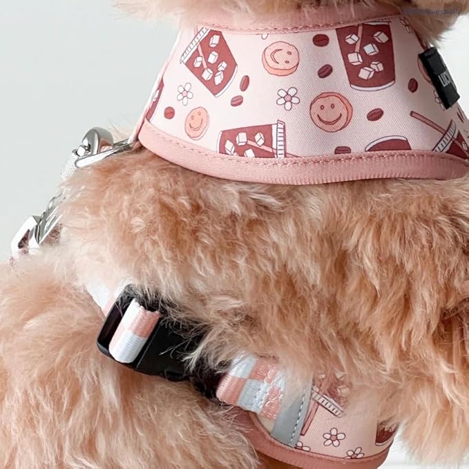 Cute Reversible Dog Harness - Best Designer Pet Harnesses for Medium Dogs - Padded Adjustable Vest for Easy Walking. (Little Lamb, L)