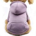 Jecikelon Winter Dog Hoodie Sweatshirts with Pockets Warm Dog Clothes for Small Dogs Chihuahua Coat Clothing Puppy Cat Custume (Purple, XX-Small)