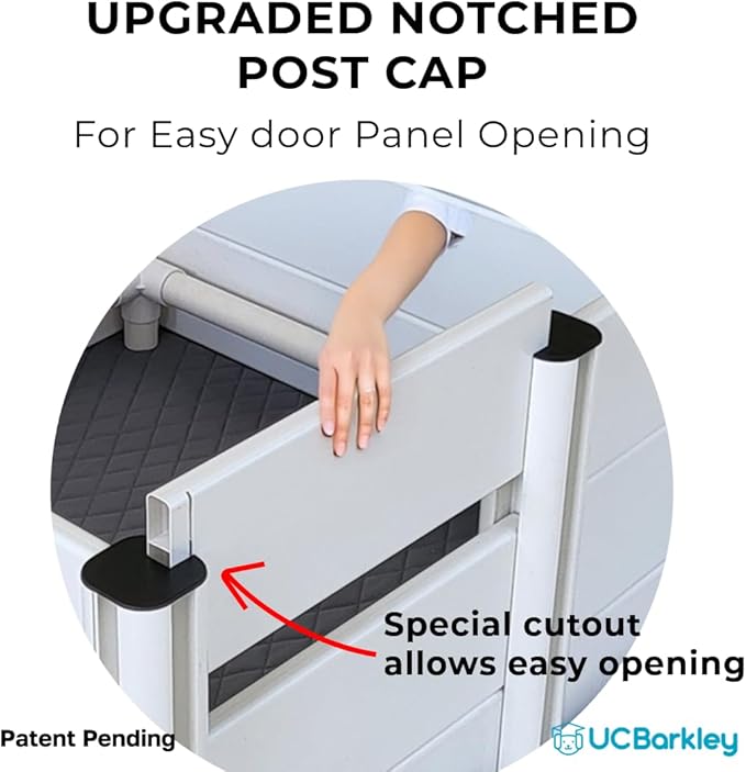 Whelping Box for Dogs and Puppies with Clear Window Panel – Modular, Easy-Clean, Safe Design with Pig Rail, Floor Liner & Washable Pad | UC Barkley Premium 48 Inch