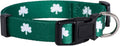 Native Pup St Patricks Dog Collar- Saint Patrick Green Shamrock Pet Collars- St. Patrick’s Lucky Irish- Cute Boy Girl Puppy Gift- Adjustable for Small, Medium, Large Breeds (Shamrock, Small)