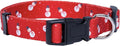 Native Pup Christmas Dog Collar- Winter Holiday Collars for Pets- Xmas Gift for Puppy- Santa, Reindeer, Snowman, Candy Cane, Red Green- Girl Boy- Small, Medium, Large Breeds (Snowman, Medium)