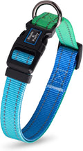 Roses&Poetry Collars for Dogs, Adjustable Reflective Durable Pet Collars for Small Medium Large Dogs (Bluegreen-XS)
