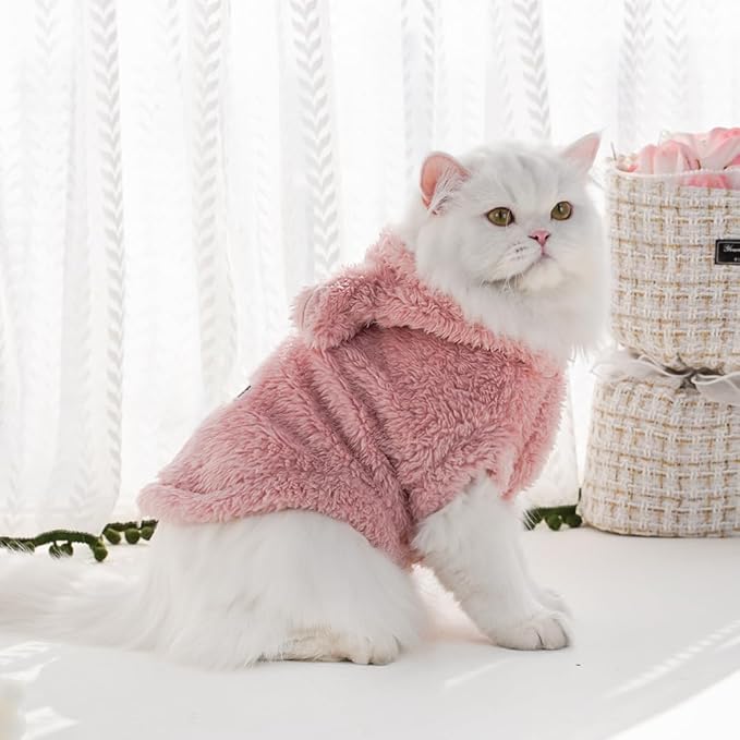 Selena Cat Bunny Ears Costume Cute Dog Kitten Hoodies Sweater Rabbit Ears Puppy Pet Apparel (XXX-Large,Pink)
