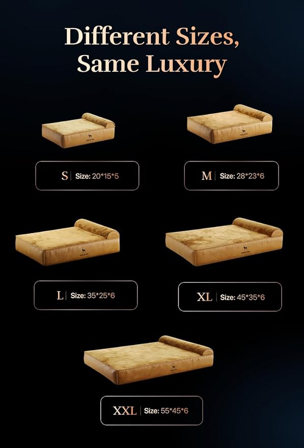 NOAH & PAW XL Dog Bed, 45x35x9.1 Inch, Orthopedic Large Dog Beds, Eggshell Memory Foam Infused with Cooling Gel, Waterproof, Machine Washable, Includes Inner Cover (Velvet Collection)