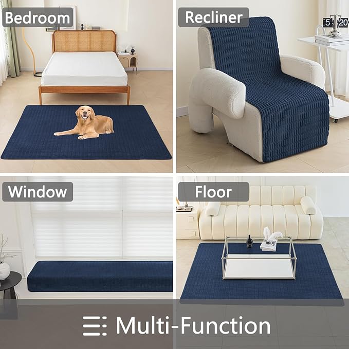 Muamar Dog Bed Cover Sofa Protector,Anti Slip Waterproof Sofa Covers for Living Room Couch Covers,Sofa Mat,Seat Cover, Dog Mat,Pet Pad for Furniture 1 Piece (60x82 inch, Dark Blue)