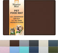 Neater Pet Brands Neater Mat Pet Mats for Food and Water, Cat & Dog Bowl Mat Waterproof Silicone, Feeding Tray, Dog Food Mats for Floors, Placemat w/Raised Edge for Under Bowls, 19” x 12”, Brown