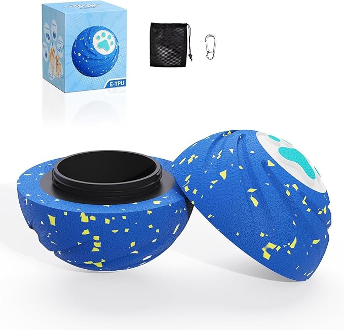 Lovkid Interactive Dog Ball Replacement Shell - Durable E-TPU Dog Toys for Aggressive Chewers, Indoor Outdoor Dog Play Toy to Keep Them Busy Blue(No Motor)