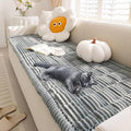 FUNNY FUZZY Pet Couch Covers for Sofa, Washable Dog Couch Cover Protector for Dogs, Flannel Couch Covers for Dogs Pet Friendly Pets Mat Bed Sofa Cover (Blue-Grey, 27.6"×70.9")