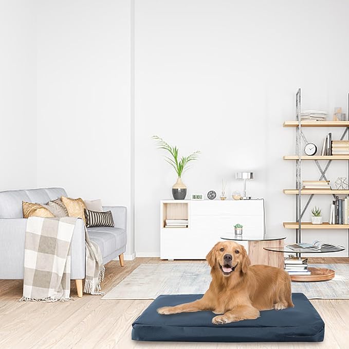 Waterproof Dog Bed Cover Replacement for 42 Inch Wire Crates, Heavy Duty Oxford Fabric Pet Bed Sleeve with Zipper, Washable & Durable Mattress Protector for Puppy, 40" L x 27" W x 4" H (Cover Only)