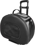 Pet Life ® 'Final Destination' Military-Grade Hardshell and Light 2-in-1 Wheeled or Carrying Travel Airline Cat and Dog Carrier Crate or Portable Pet Kennel