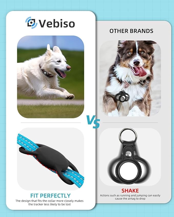 GPS Tracker for Cats, Mini GPS Cat Tracker, Smart Pet Activity Tracker (iOS Only), No Monthly Fee, Compatible with Apple Find My, Anti-Lost, Finder Tag White
