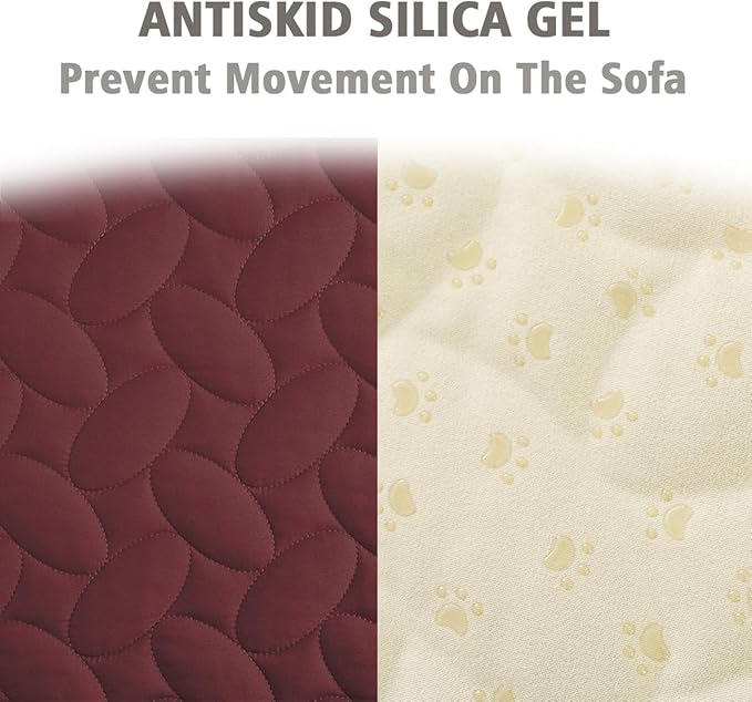 Ameritex Waterproof Pet Bed Cover Anti-Slip Dog Bed Blanket for Sofa and Furniture Waterproof New Pattern Design (Burgundy, 30x90 Inch (Pack of 1))