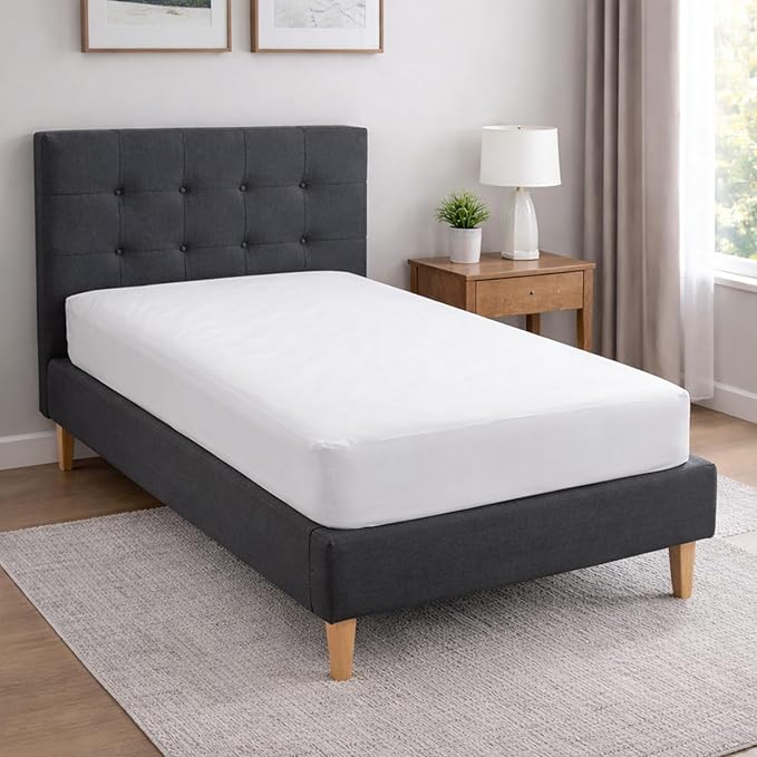 DMI Full Size Waterproof Mattress Protector - Fitted, Noiseless Mattress Cover, Soft and Breathable, 54" x 75"x 13", White