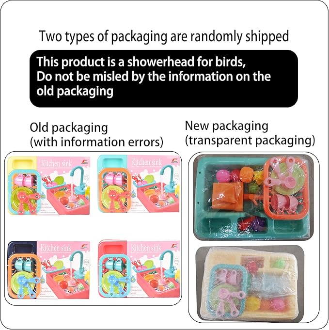 kathson Parrot Bathtub,Automatic Bird Shower Box,Multifunctional Parakeet Bathtub with Faucet,Bird Bathing Tub Pool Toy for Small Medium Birds Cockatiel Lovebird Budgie（Red-Orange）