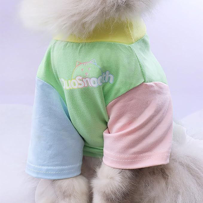Custom Dog Shirt,Personalized Pet Apparel with Name Text Photo Image,Lightweight Breathable Puppy Kitten Cotton Vest for Small Medium Large Dogs Cats,Puppy Gift (Dopamine Green, Medium)