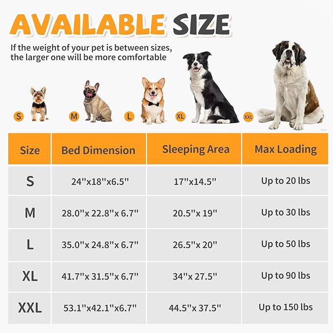 Makigued Orthopedic Dog Bed for Medium Dogs Egg Crate Foam Pet Sofa with Waterproof Liner, Removable Washable Cover, Nonslip Bottom, Cozy Couch for Medium Dogs and Cats, 28.0X22.8X6.7, Dark Brown