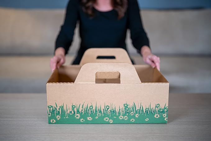 Disposable Ten Second Litter Boxes for Kitty/Cats. Made in The USA. Biodegradable Solution for Quick and Easy Disposal. Made of Recyclable Material. (8-Pack)