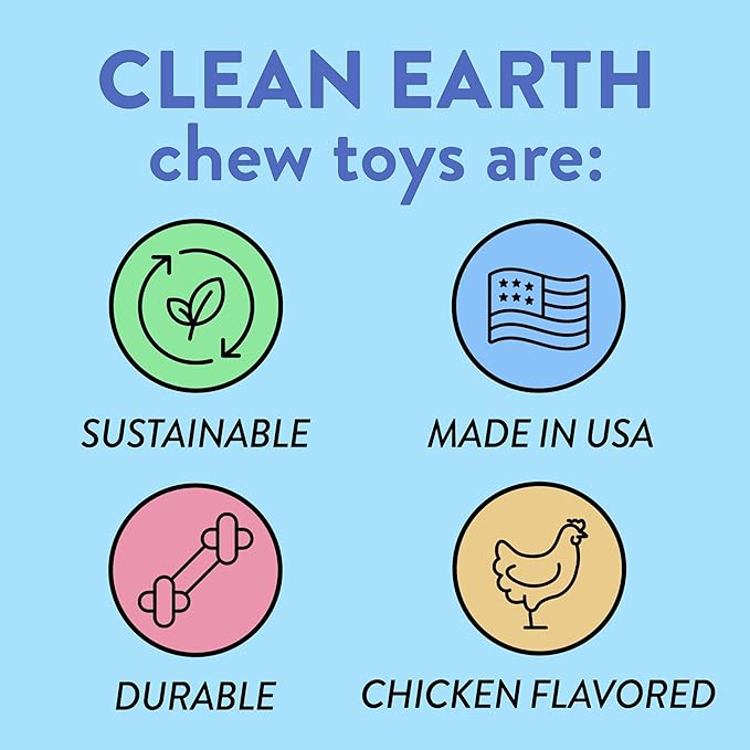 Spunky Pup Clean Earth Recycled Stick | Made in USA | Made from 100% Recycled Water Bottles, Gray