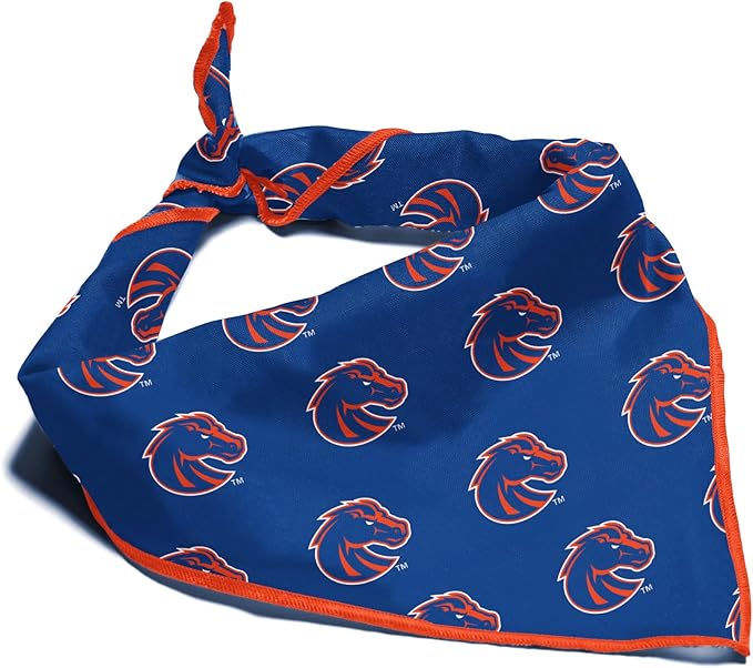 Boise State Broncos Officially Licensed Bandana for Dogs and Cats | Fits Pets Great Gift Idea | Easy-to-Tie (Large, 28")